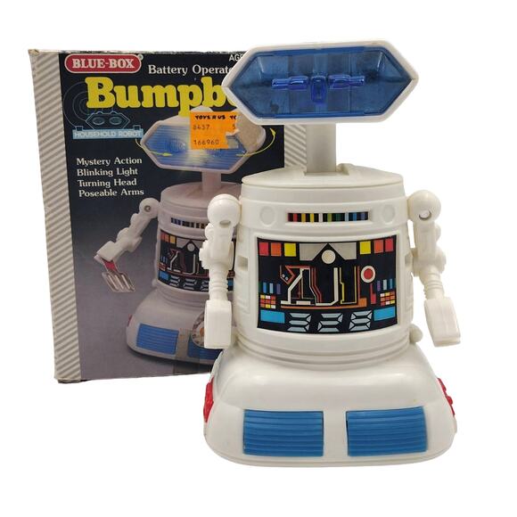 Blue-Box Battery Operated Bumpbot Household Robot Mystery Action Does Not Work - Picture 1 of 11